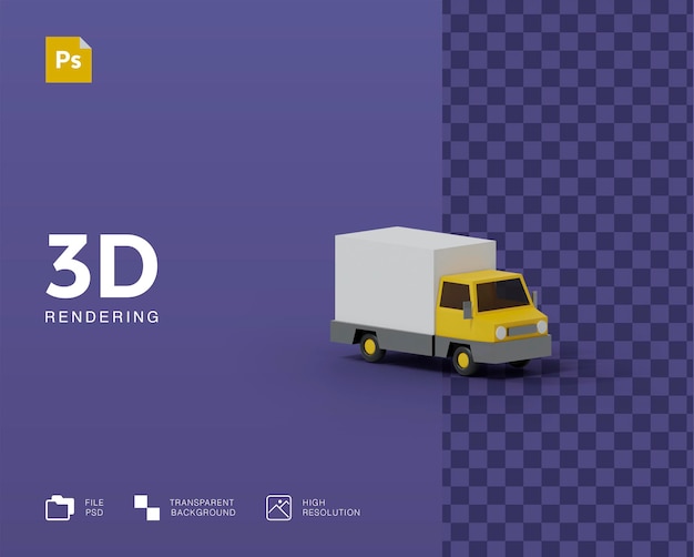 3d-lieferwagen-darstellung