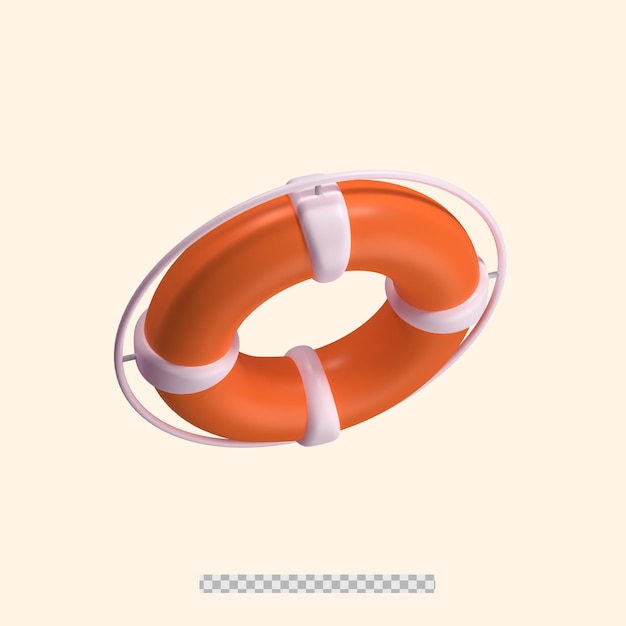 PSD 3d lifebuoy renderizado