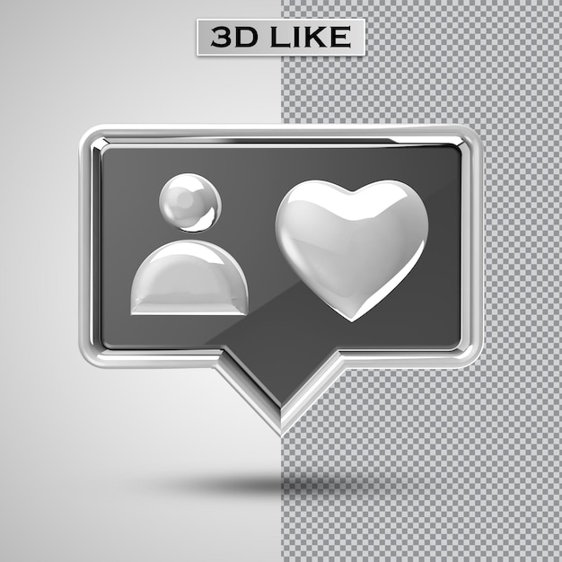 PSD 3d like icon rende