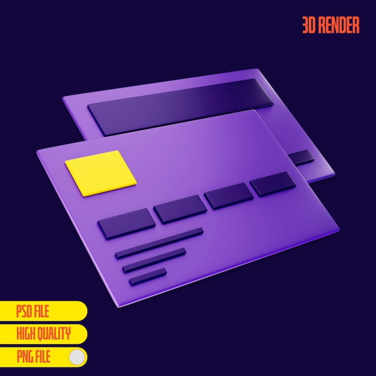 PSD 3d-lila-debitkarte