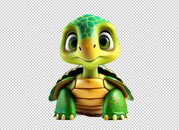 3d linda tortuga clipart sublimación png