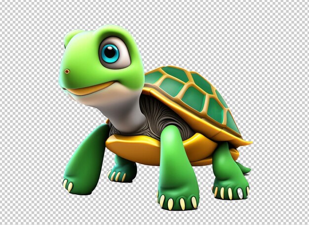 3d linda tortuga clipart sublimación png