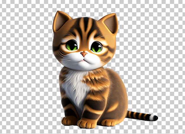 3d lindo bebé gato