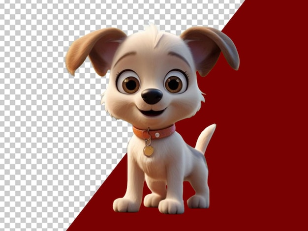 3d, lindo, caricatura, perro, adorable, y, adorable