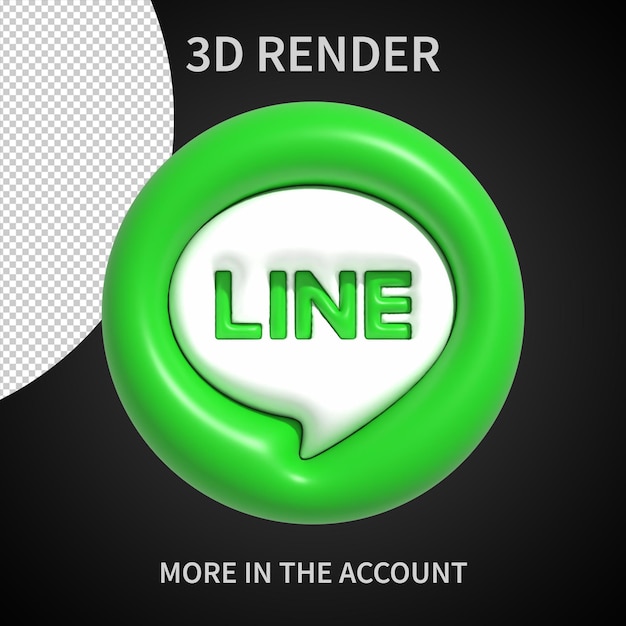 3D-Linienlogo auf transparentem Hintergrund