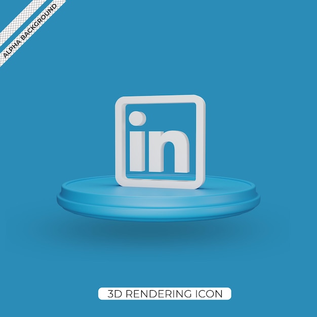3D Linkedin Render-Symbol