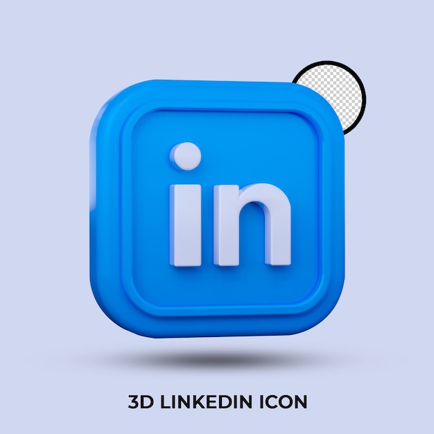 3d-linkedin-symbol isoliert