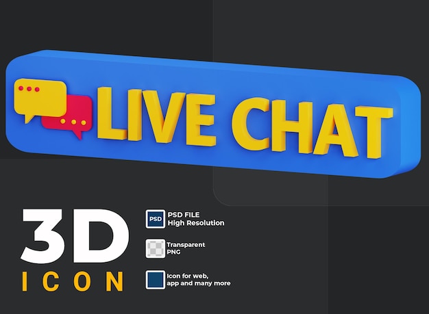 PSD 3d-live-chat-schaltfläche