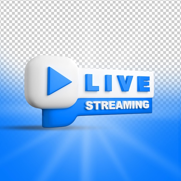 3d-live-video-streaming-elemente oder schaltfläche