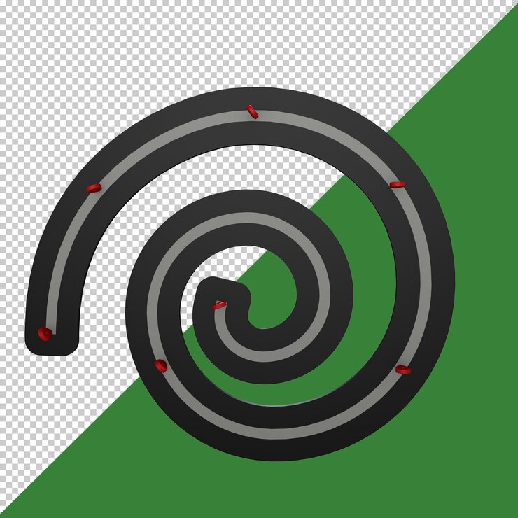 PSD 3d location icon on round shape road,
