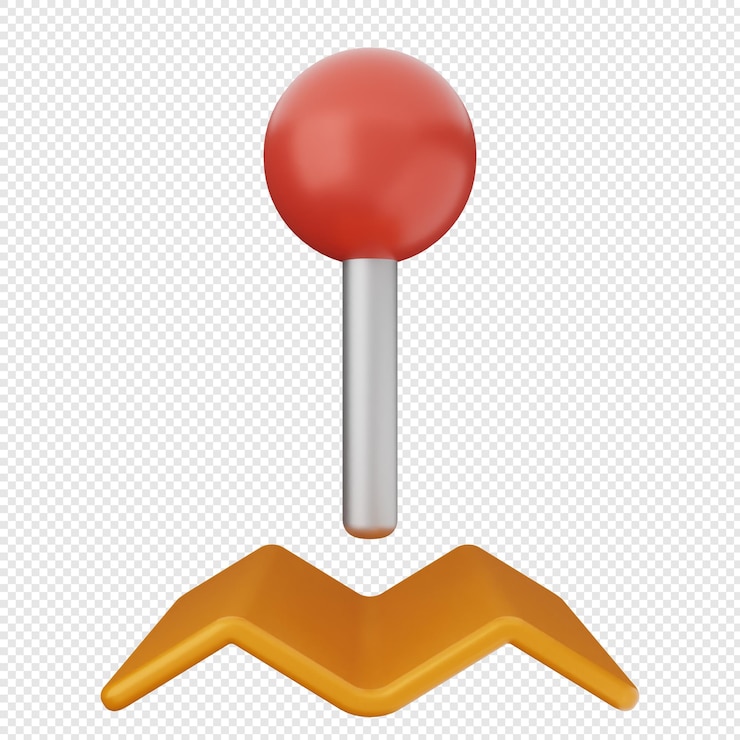PSD 3d location mark pin gps map
