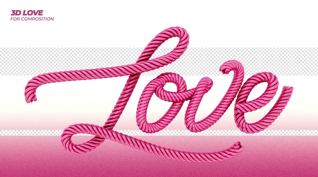 3D-Logo-Liebe zum Valentinstag