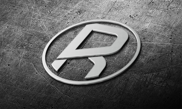 3D LOGO Mockup 3D STEEL_FREE