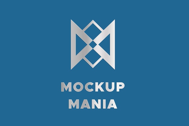3D-Logo-Mockup PSD-Logosmockup Minimale Logo-Mock up 3D-Mock-PSD-Mack up Silber- und Goldmock up