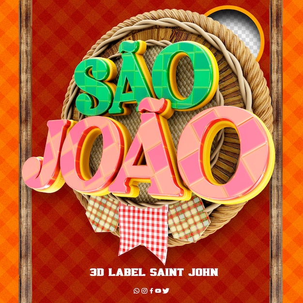 3d-logo so joao für festa junina-kompositionen