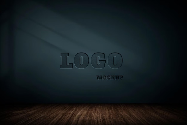 3D-Logo und Text-Mockup