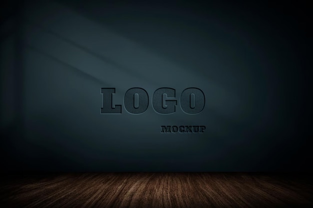 PSD 3d-logo und text-mockup