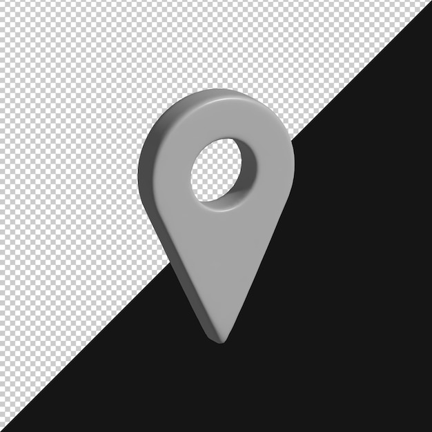 3D-Lokalisierungs-Pin-Symbol