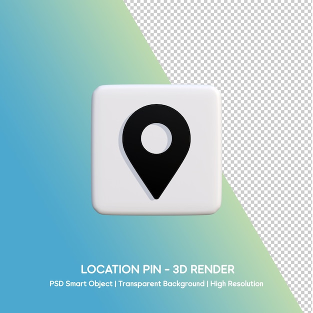 3D-Lokalisierungs-Pin-Symbol