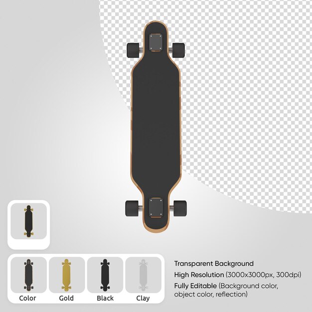 PSD 3d-longboard