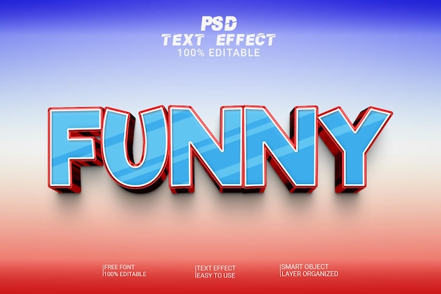 3d lustiger psd-texteffektstil editierbar