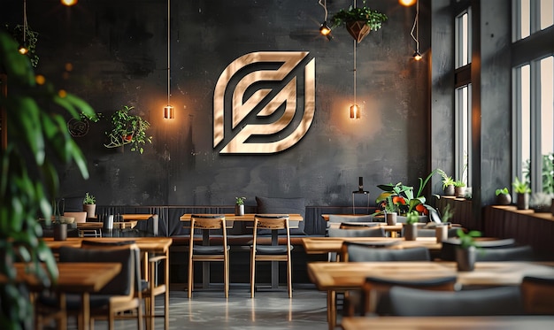 3D-Luxus-Gold-Restaurant-Logo-Mockup