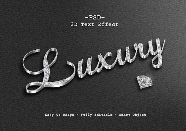 3d-luxus-silberdiamant-texteffekt