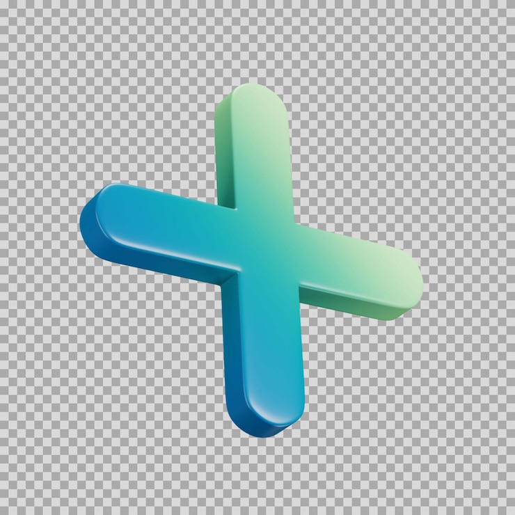 PSD 3d mais ícone de cor dinâmica