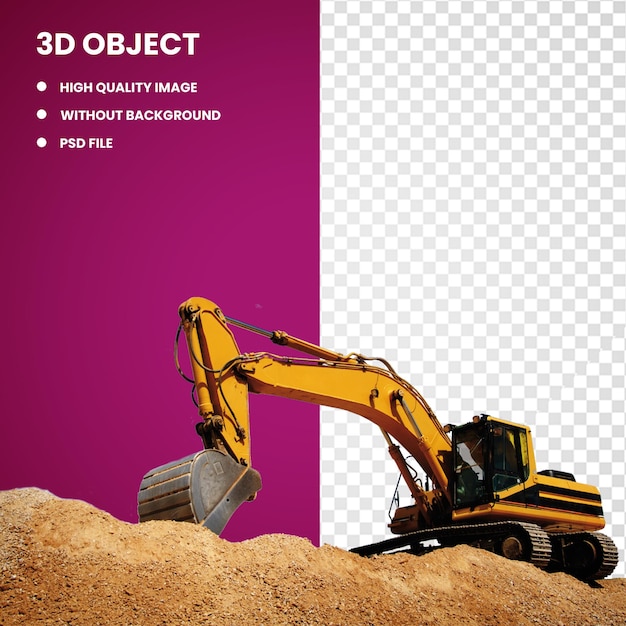 PSD 3d máquinas pesadas ingeniería arquitectónica fabricación de excavadoras alquiler de equipos