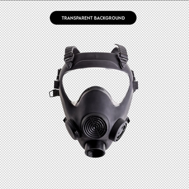 PSD 3d mask pro modelo de máscara facial médica isolado em fundo branco respirador de máscara de gás