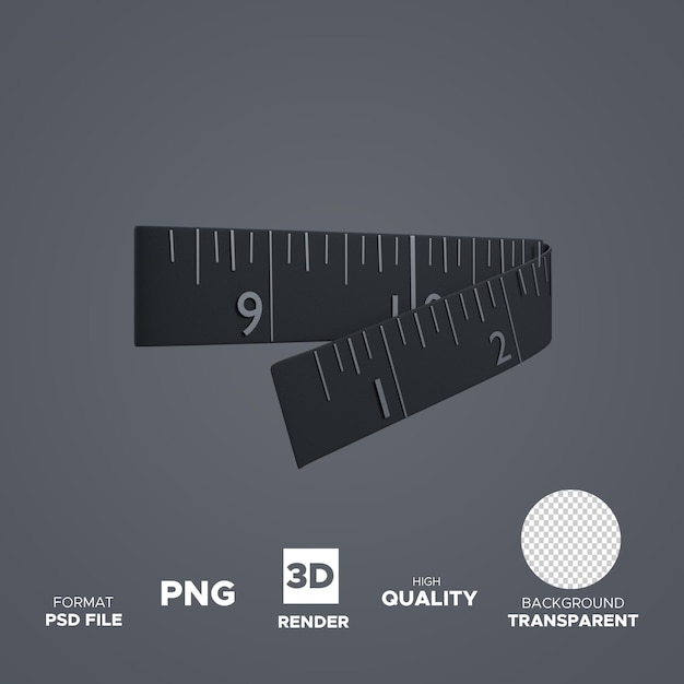 PSD 3d-maßband-attrappe