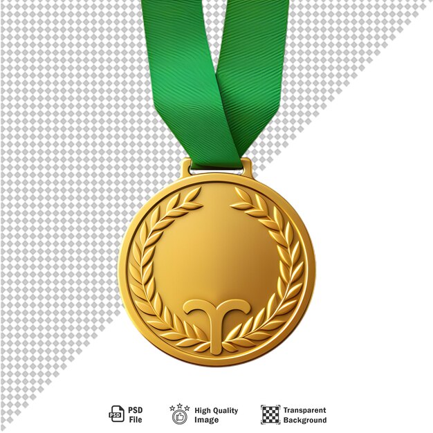 3d-medaille auf durchsichtigem hintergrund isoliert