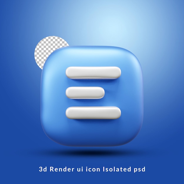 3d-menü-ui-symbol isoliert