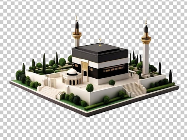 PSD 3d mesquita islâmica da kaaba