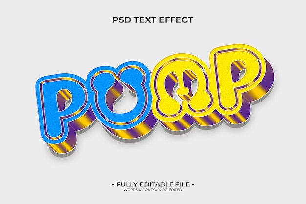 PSD 3d metal texteffekt