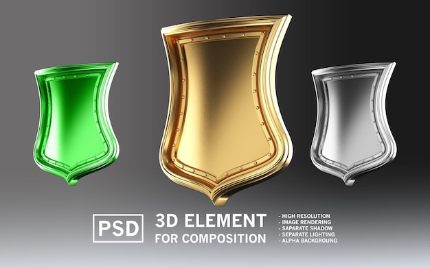 3D Metallic Shield Elements for Composition