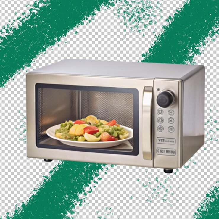 PSD 3d microwave on white background
