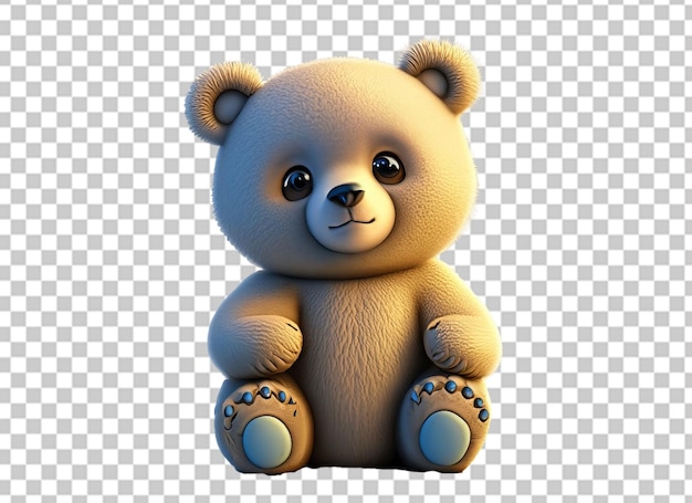 3d mignon petit bébé ours