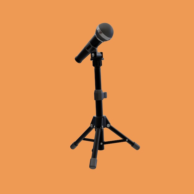3d-mikrofon mit ständer