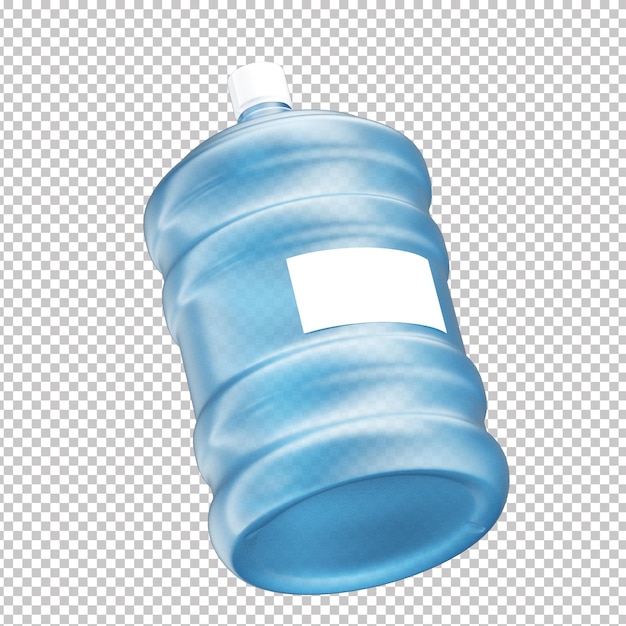 3D-Mineralwasser-Gallon mit durchsichtigem Hintergrund
