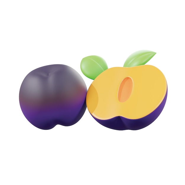 3D-Minimal-Symbol Sommerfruchtpflaume