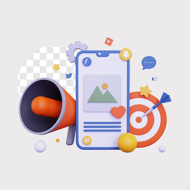 3D Mobile Marketing mit Lautsprecher und Dartscheibe