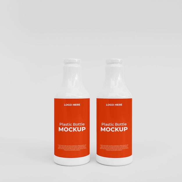 3D-Mockup-Design für Medizinflaschen