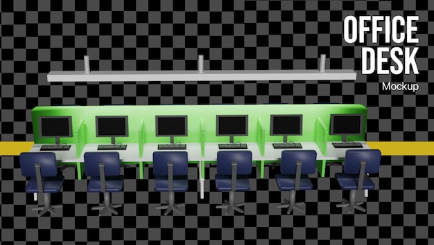 3D-Mockup für den Office-Schreibtisch