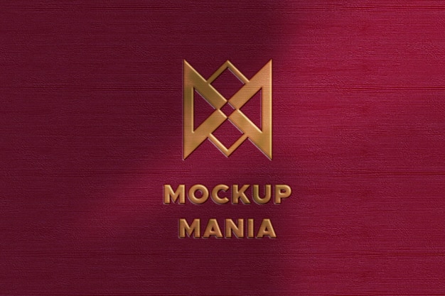 3D Mockup de logo PSD Mock up de logo Minimal Mock up du logo Mock up 3D Mack up du logo PSD de mock up de l'argent et de l'or