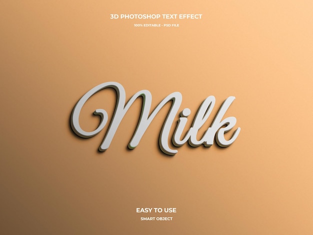 3D-Mockup Milchiger Textstileffekt