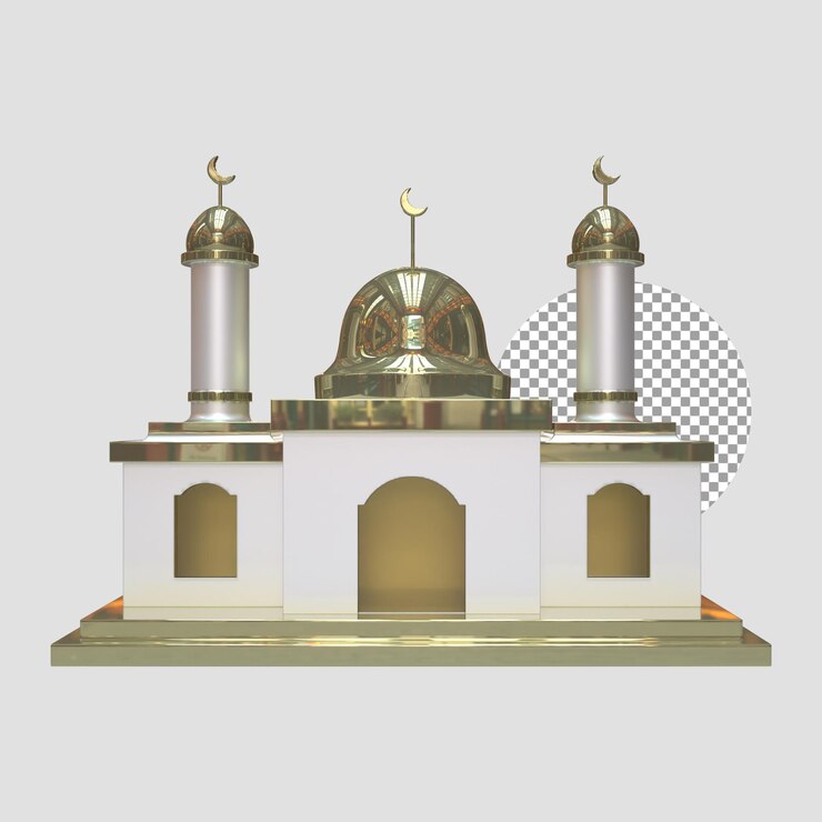 PSD 3d model of a mosque