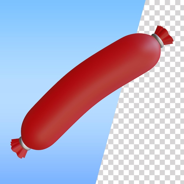3D Modeling Red Sausage Icon