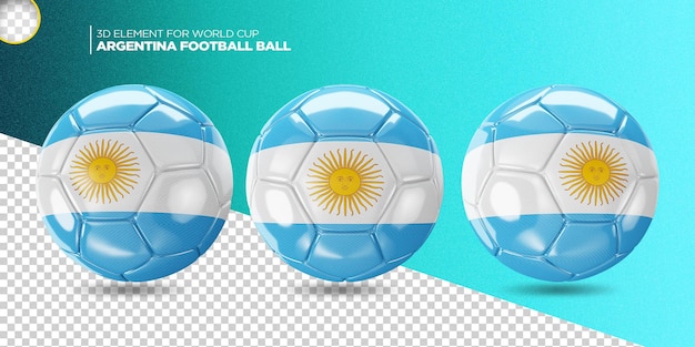 3d-modell des argentinischen fußballs für die komposition