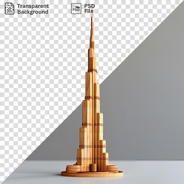 PSD 3d-modell des burj khalifa turms